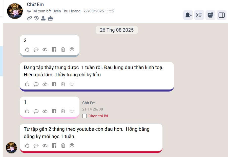 Phản hồi học viên