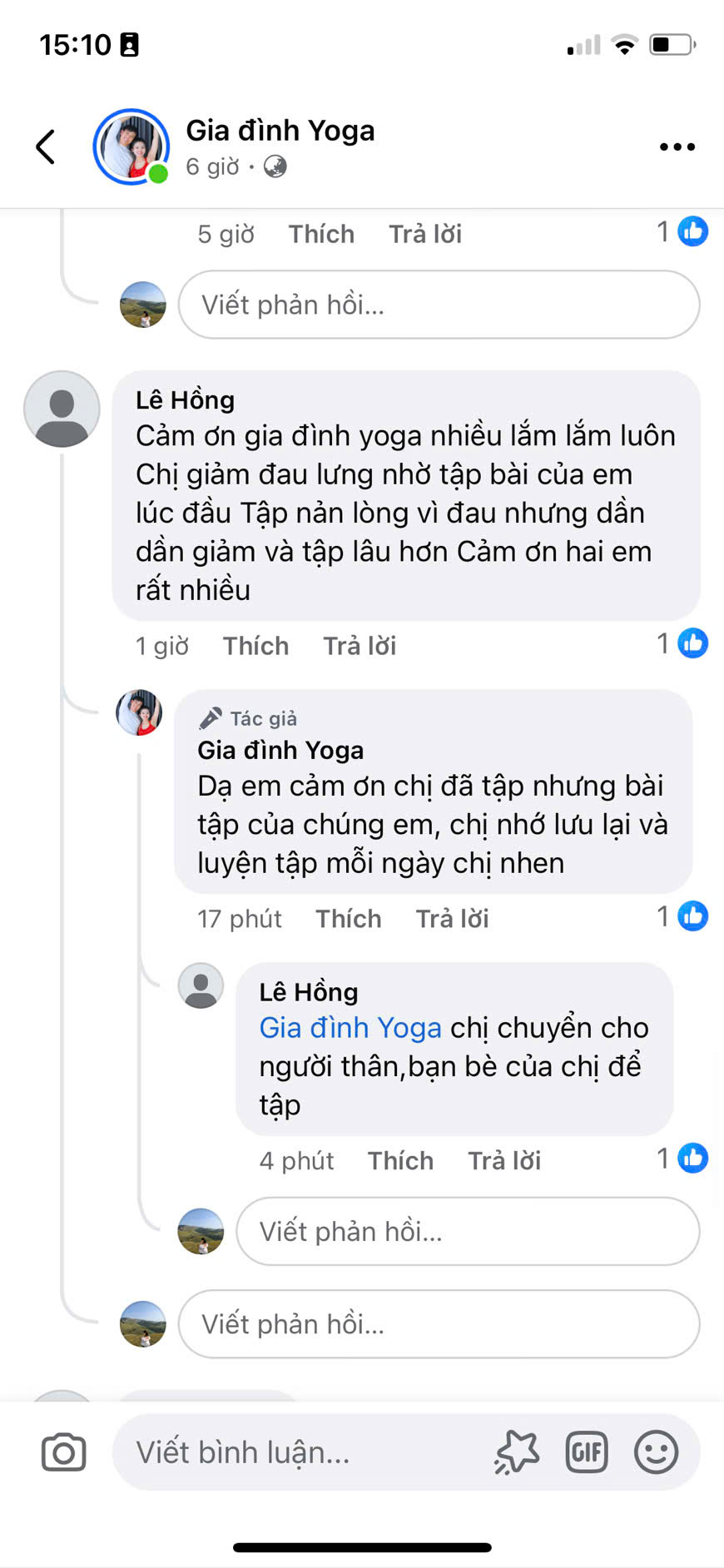 Phản hồi học viên